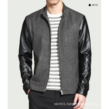 OEM 2015 New Arrival European Style Leather Jacket for Men